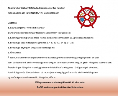 A&eth;alfundur f&eacute;lagsins