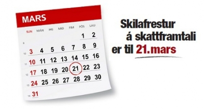 Framtalsa&eth;sto&eth; &iacute; fullum gangi