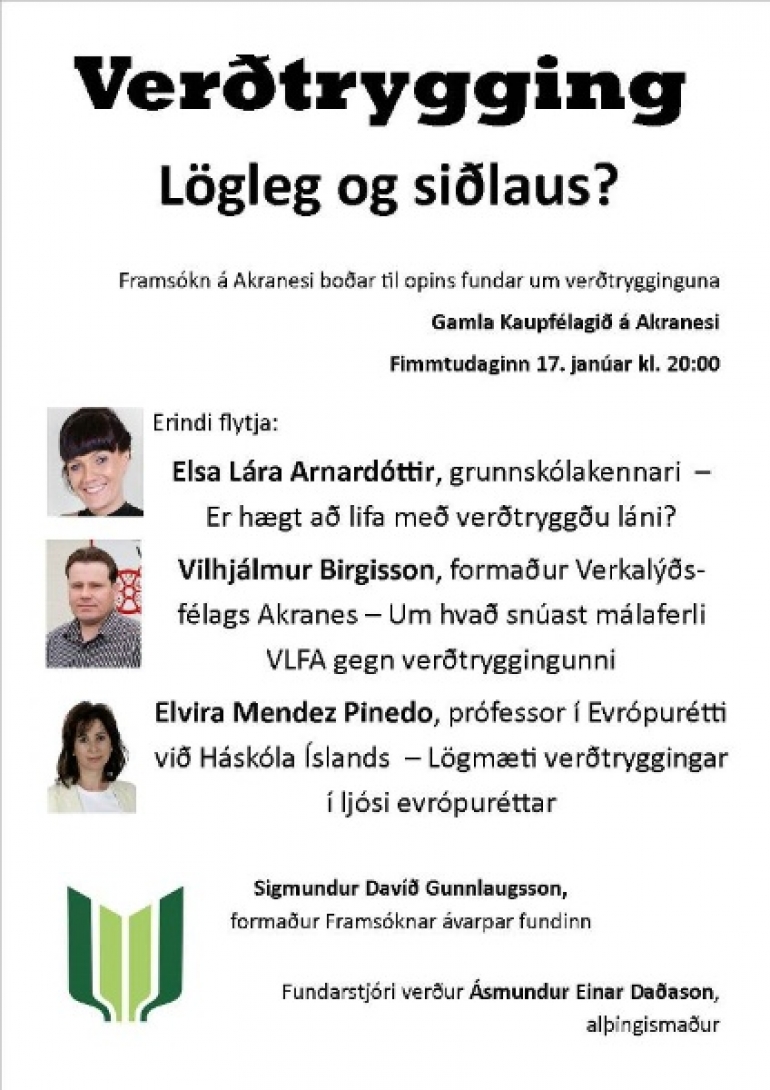 Fundur um verðtrygginguna í kvöld!