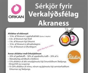 Nú fá félagsmenn VLFA afslátt hjá Skeljungi og Orkunni