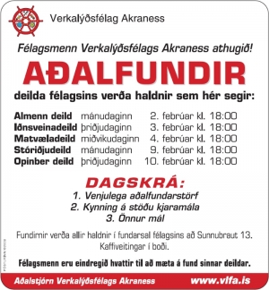 Aðalfundir deildanna