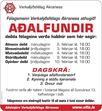 Aðalfundir deildanna