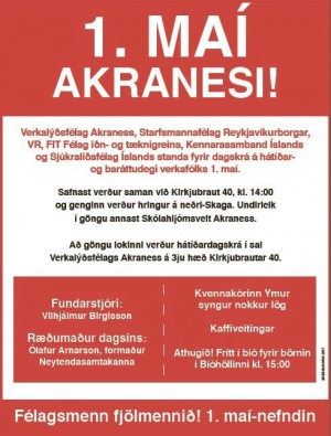 Ólafur Arnarson, formaður Neytendasamtakanna, ræðumaður á Akranesi 1. maí